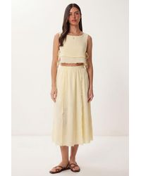 Happiness İstanbul - Cotton Sleeveless Blouse And Midi Skirt Set - Lyst