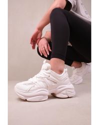 Where's That From - Illusion Chunky Sole Lace Up Trainers - Lyst