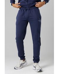 Firetrap - Dark Regular Fit Cotton Blend Fleece Joggers With Drawstring Waist - Lyst