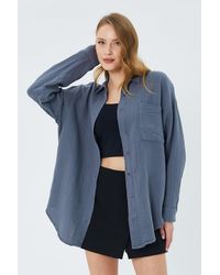 MixRay - Oversize Shirt With Pocket Detail - Lyst