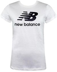 New Balance - Short Sleeve Crew Neck Essentials T-Shirt Wt91546 Wk Cotton - Lyst