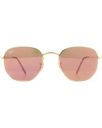 Ray-Ban - Square Copper Flash Mirror Rb3548N Hexagonal - Lyst