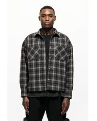 Good For Nothing - Black Wool Blend Check Overshirt - Lyst