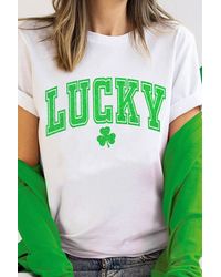 Azura Exchange - Lucky Clover Short Sleeve Tee - Lyst