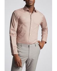 Limehaus - Slim Fit Poplin Single Cuff Cutaway Collar Shirt - Lyst