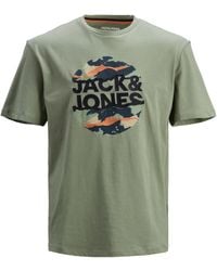 Jack & Jones - Casual Cotton T-Shirt Crew Neck Short Sleeves - Lyst
