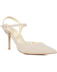 Dune - Channel Buckle-Detail Heeled Courts - Lyst