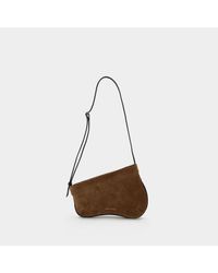 MANU Atelier - Mini Curve Hobo Bag - - Mocha/black - Leather - Lyst