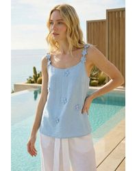 Roman - Floral Embroidered Cami Top - Lyst
