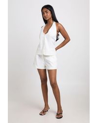 Boohoo - Marl Turn Up Hem Tailored Shorts - Lyst