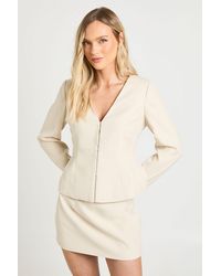 Boohoo - Petite Tailored Mini Skirt - Lyst