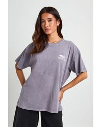 Boohoo - Sports Dept Front And Back Printed Oversized T-Shirt - Lyst
