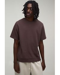 BoohooMAN - Basic Regular Fit Waffle T-Shirt - Lyst