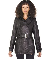 Infinity Leather - Nappa Trench Coat-Mosul - Lyst