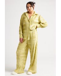 Urban Bliss - Textured Plisse Oversized Shirt - Lyst