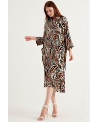 TBN - Robe Blouse À Boutons - Lyst