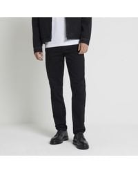 River Island - Black Slim Fit Jeans - Lyst