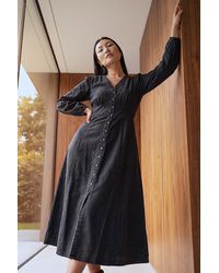 Roman - Button Through Midi Dress - Lyst