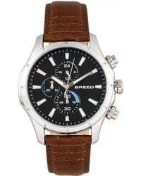 Breed - Lacroix Chronograph Leather-Band Watch - Lyst