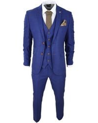 Paul Andrew - Check 3 Piece Tailored Fit Suit - Lyst