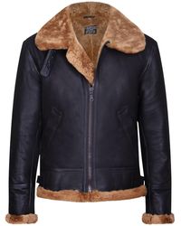 Infinity Leather - B3 Aviator Real Sheepskin Flying Jacket-Oxford - Lyst