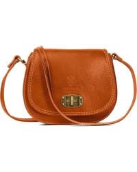 Woodland Leathers - Genuine Italian Leather Cross Body Bag - Lyst