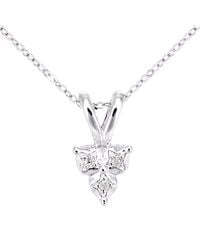 DIAMANT L'ÉTERNEL - 9ct Witgouden Diamanten Sterontwerp Hangerketting Met Een Lengte Van 46 Cm - Lyst