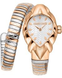 Roberto Cavalli - Two Tone Snake Stainless Steel Watch - Lyst