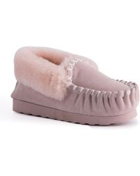 Aus Wooli - "Waterloo" Australia Hand Stitched Sheepskin Moccasin, Pale Leather - Lyst