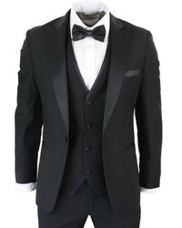 Paul Andrew - 3 Piece Tuxedo Suit Classic Satin Dinner Tailored Fit Wedding Prom - Lyst