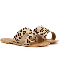 TOWER London - Tower London Cut Out Leather Leopard Print Mules - Lyst