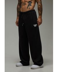 BoohooMAN - Training Dept Wide Leg Loopback Jogger - Lyst