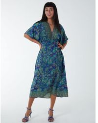 Blue Vanilla - Vanilla Kimono Sleeve Midi Dress - Lyst