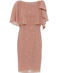 Gina Bacconi - Claren Floral Spot Chiffon Dress - Lyst