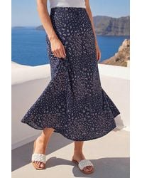 Roman - Floral Print Stretch Midi Skirt - Lyst