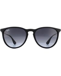 Ray-Ban - Runde Damen Sonnenbrille Gummiert Grau Gradient - Lyst