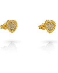 Orphelia - 'Elite' 925 Sterling Stud Earrings - Lyst
