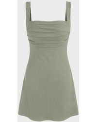 Hiccup - Ruched Square-Neck Mini Dress - Lyst