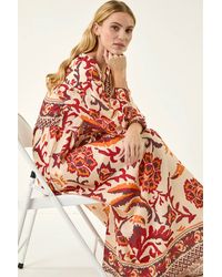 Roman - Floral Border Print Maxi Dress - Lyst