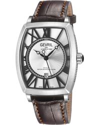 Gevril - Automatic Oculus Swiss Made Sellita Sw200 Movement Two Layered Dial, Leather Watch - Lyst