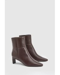 Wallis - Tania Faux Leather Medium Stiletto Heel Ankle Boots - Lyst