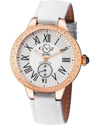 Gv2 - Astor Ii 9104.2 Swiss Quartz Mop Dial Stainless Steel Diamond Watch - Lyst