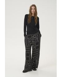 My Essential Wardrobe - Blouse Met Lange Mouwen Vistamw Slim/ Regular Fit Black - Lyst