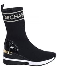 Michael Kors - Skyler-sneakers Met Stretchgebreide Sokken F2skfe5d Voor - Lyst
