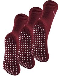 THMO - 3 Pair Fleece Lined Breathable Slipper Socks - Lyst