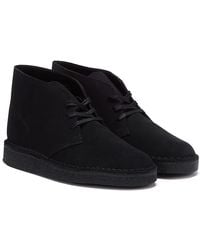 Clarks - Desert Coal Suede Black Boots - Lyst