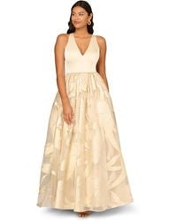 Adrianna Papell - Metallic Jacquard Ballgown - Lyst