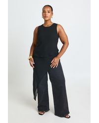 Boohoo - Plus Layered Asymmetric Hem Longline Top - Lyst