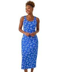 Roman - Dandelion Print Midi Dress - Lyst