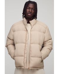 BoohooMAN - Regular Fit Funnel Neck Puffer Jacket - Lyst